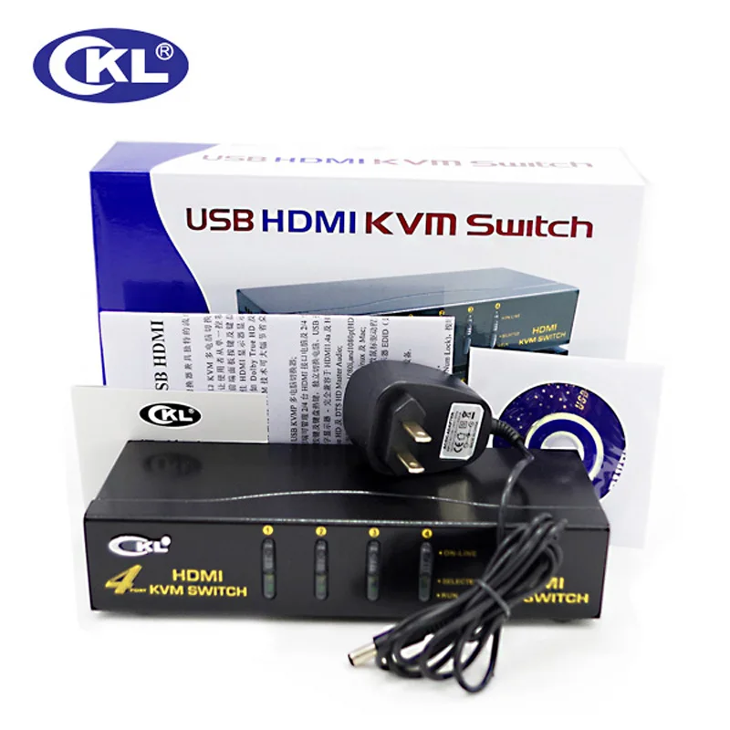 Переключатель KVM HDMI с 4 портами и автоматическим сканированием переключатель в 1