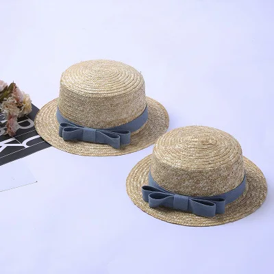 Summer Straw Mom And Me Colorful Hat For Kids Women Girl Star Sun Pompom Cap Bohemia Caps Beach Accessories