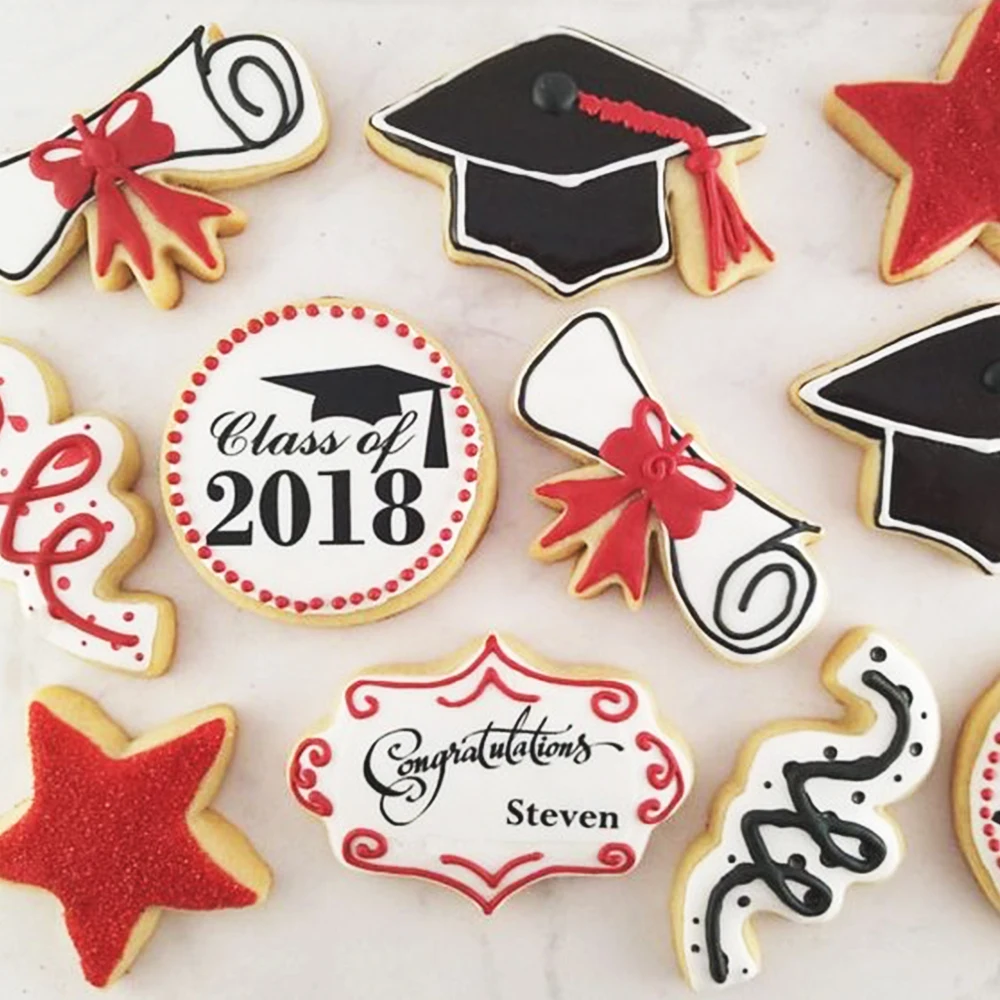 KENIAO graduation cap формочка для печенья-11,4x6,5 cm-помадка/Biccuit Cutter-нержавеющая сталь