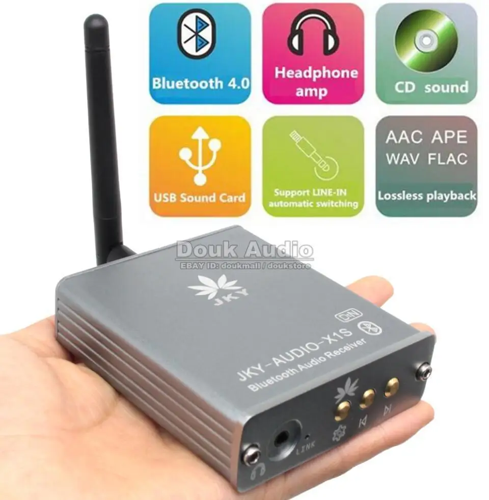 

2018 New Nobsound Bluetooth 4.0 DSP DAC Apt-x Audio Decoder Receiver Headphone amp USB Sound Card Apt-x