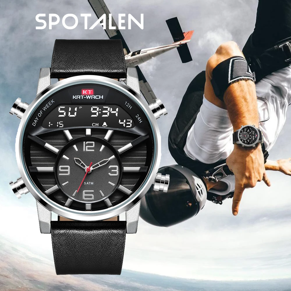 

Men's Watch Luxury Brand Quartz Black Clock Leather Casual Waterproof Sports Watch Relogio Masculino TOP Watches Business watch