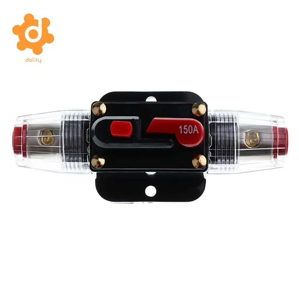 dolity DC 12V-24V Car RV Audio Inline Circuit Breaker Fuse Manual Reset Switch 20A 30A 40A 50A 60A 80A 100A 150A