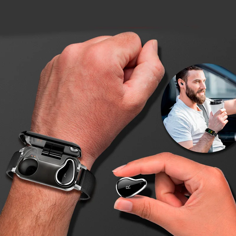 2019 Adsumad Смарт часы tT89 TWS наушники с двумя наушниками T89 Bluetooth 5 0 HR сердечный ритм
