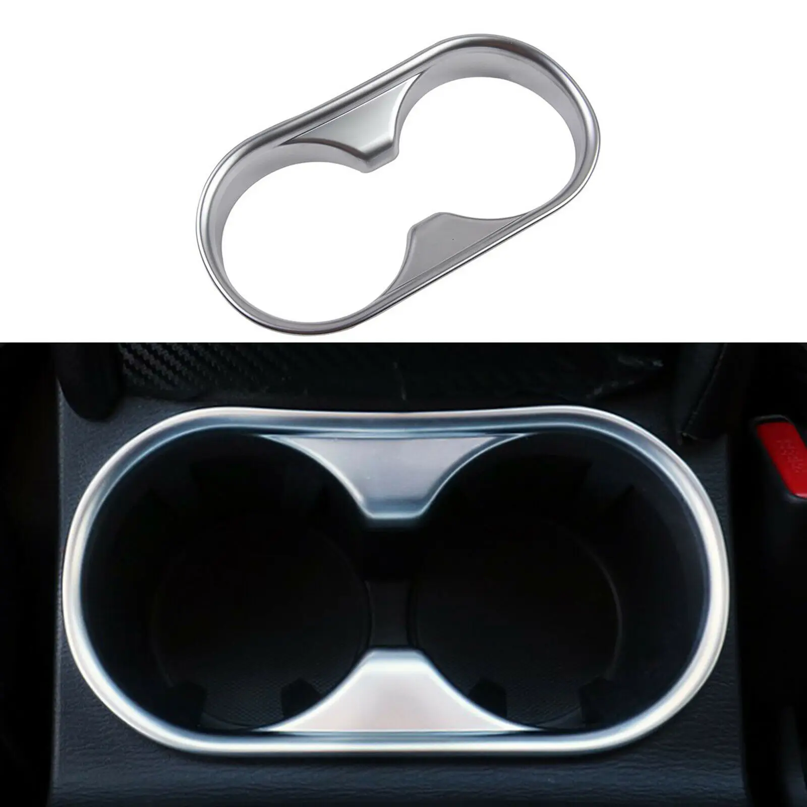 

Chrome Accessories Water Cup Holder Cover Decoration Fit For Mazda KF CX5 2nd 2019 2018 2017 Interior Parts Trim