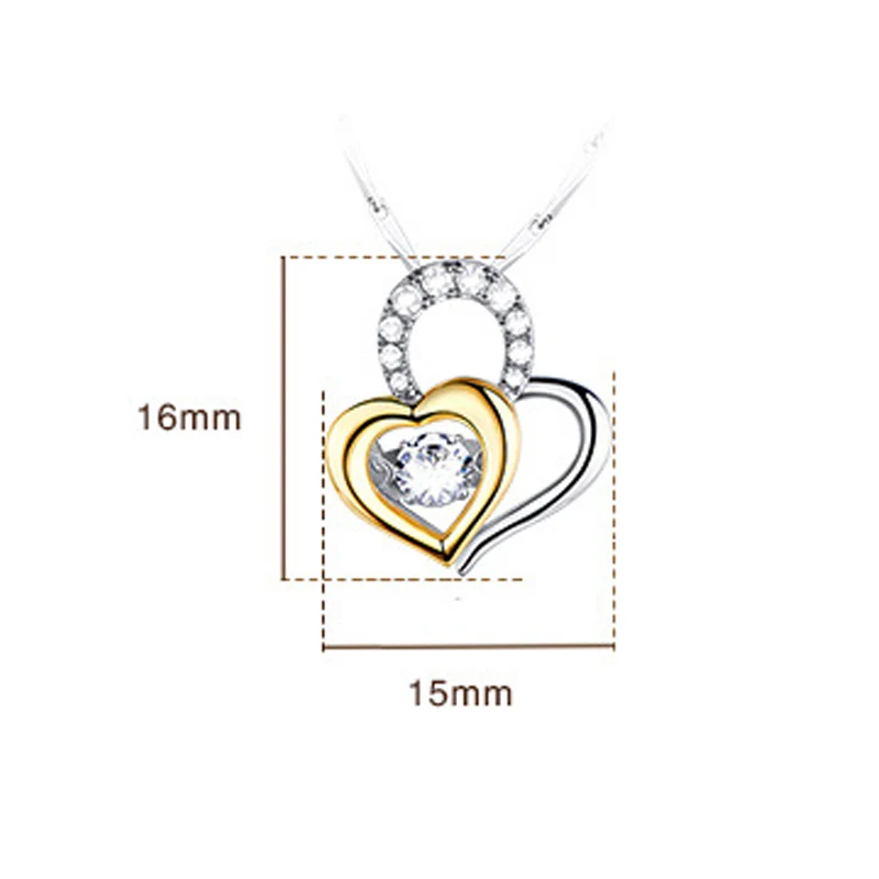 sterling silver heart necklace for women (8)
