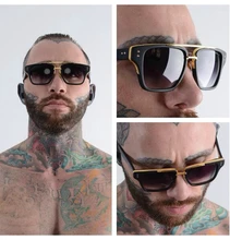 Top Fashion designer brand mujeres gafas de sol Retro marco de Metal superstar hombres gafas de sol Polarizadas de La Vendimia gafas de sol hombre