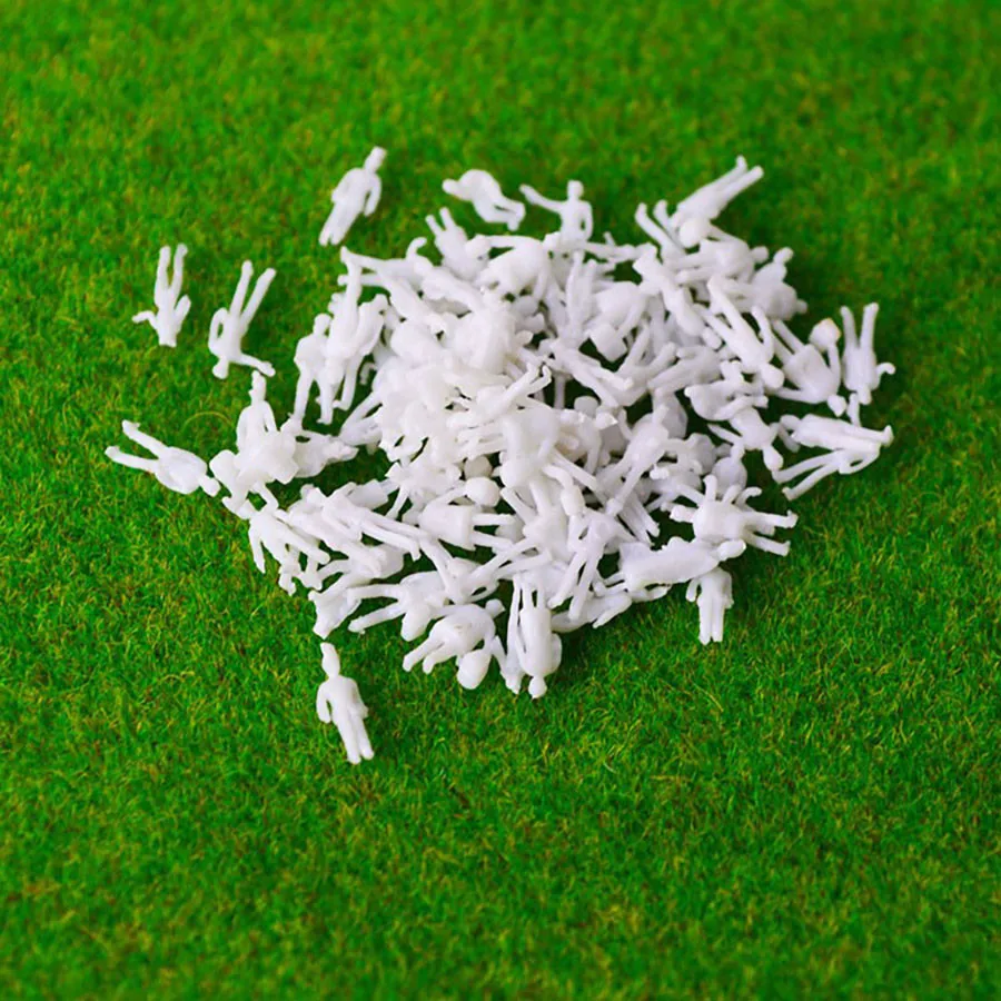 

200pcs/lot 1:200 architectural scale model white figures for train railway layout