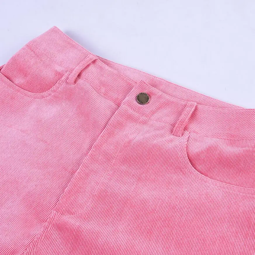 Модные женские вельветовые брюки Брюки Стрейч Клеш прямые расклешенные хлопок стиль r1482