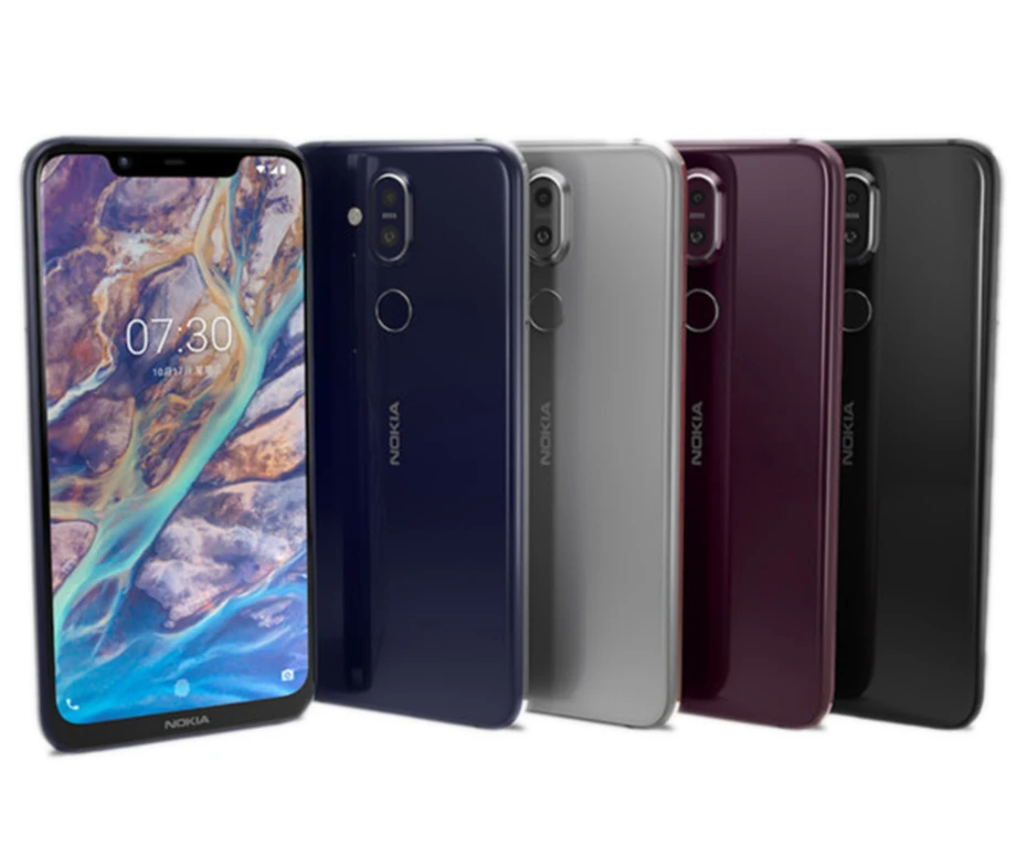 Nokia X7 TA-1131, 4 Гб и 64 Гб ПЗУ, разблокированный мобильный телефон Android, четыре ядра, две sim-карты, 6,18 '', 3 камеры, отпечаток пальца, Wi-Fi, Snapdragon 710