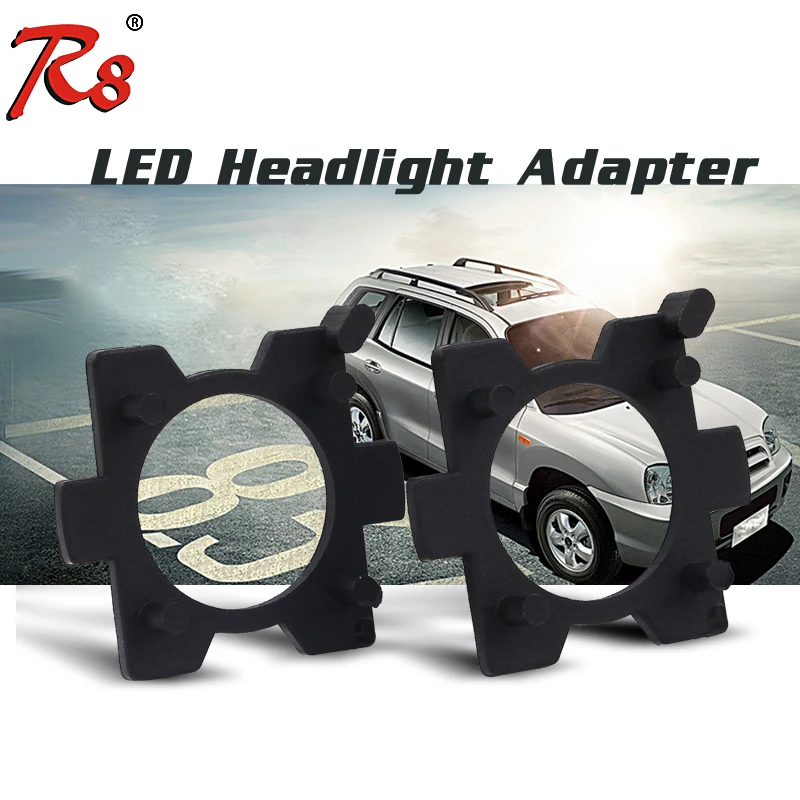 R8 бренд 2 шт. H7 светодиодный лампы для передних фар Установка зажим-адаптер розетка для Mazda CX5 CX7 GEELY SOUEAST светодиодный модернизации налобный фонарь