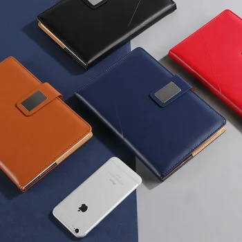 

Business Notebook A5 Leather Thicker Buckle High end Office Stationery Multifunctional Calendar Notebook Gift Box Set