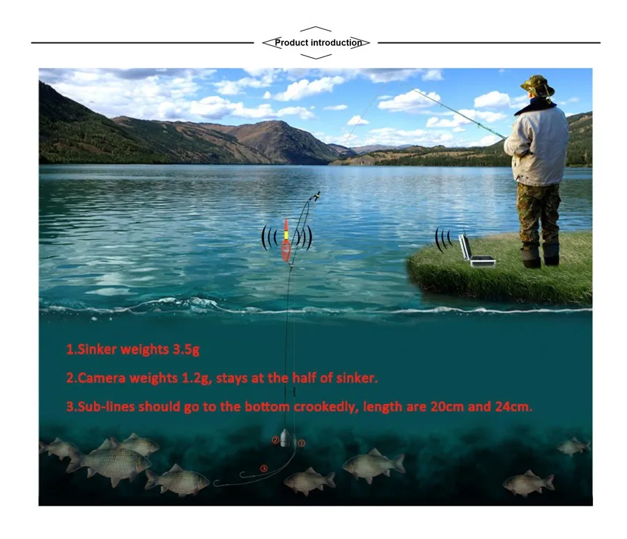 

2016 New Arrival Wireless Video Visual Fishing Camera System VIS FISH 2 Overturns The Traditional Way of Fishing Free Shipp DHL