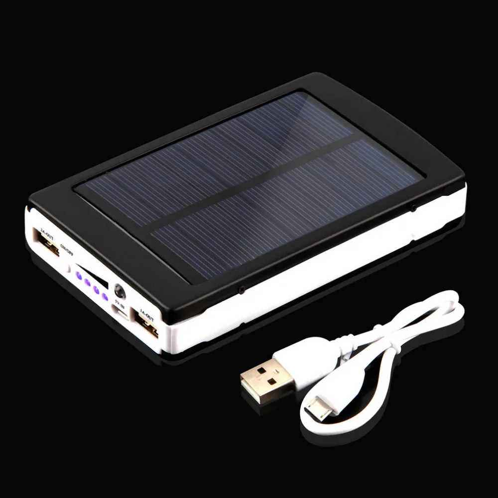 New Universal Solar Power Bank 15000mah High Capacity Portable Solar Charger Solar Battery for All Mobile Phones
