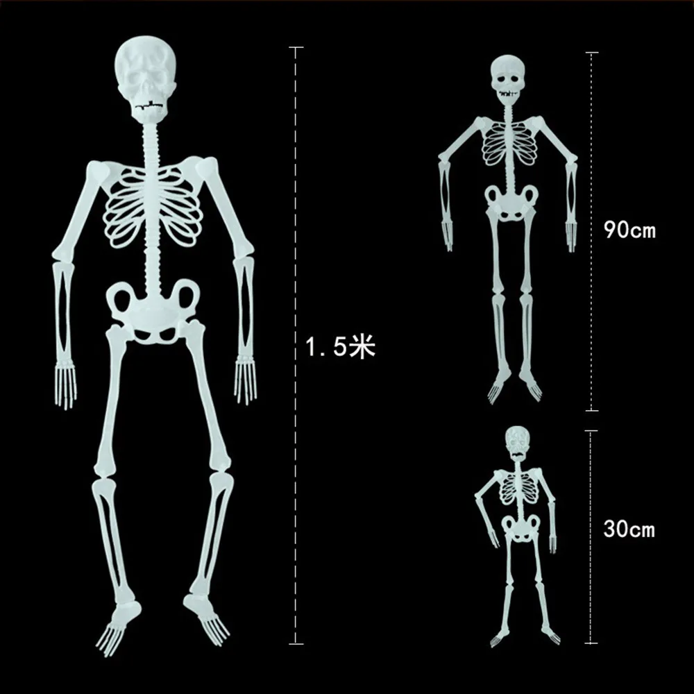 Страшное украшение для Хэллоуина, реквизит для Хэллоуина, светящееся подвесное украшение для улицы, для вечеринки, ужас, светящийся подвижный череп, скелет