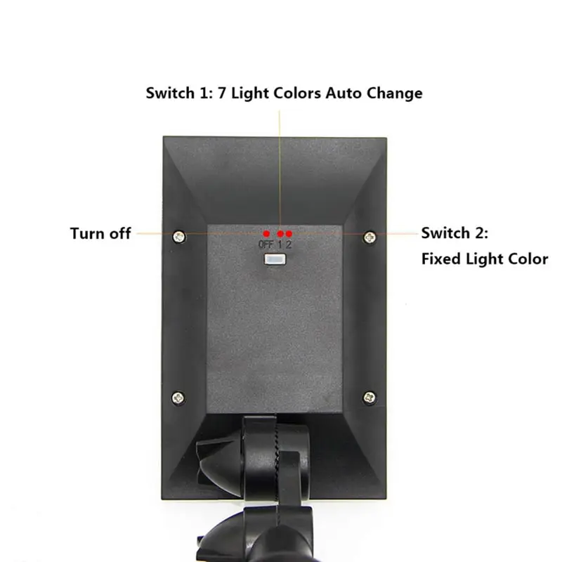 

2Pcs Solar Projectors Lights 7 Colors Change Outdoor Lights for Courtyard Patio Garden Lawn QJ888