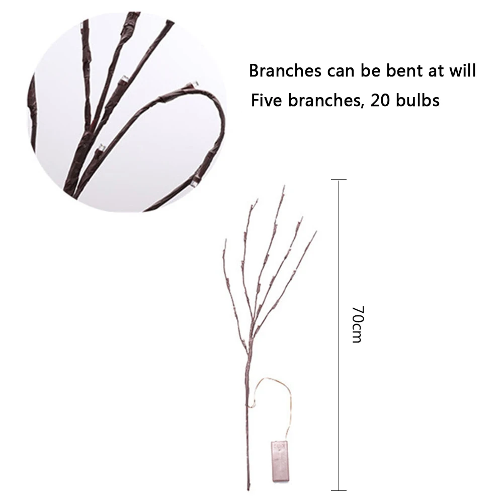 Светодиодные веточки огни ветки огни звезды светлячки огни Рождественская комната декоративное освещение для дома