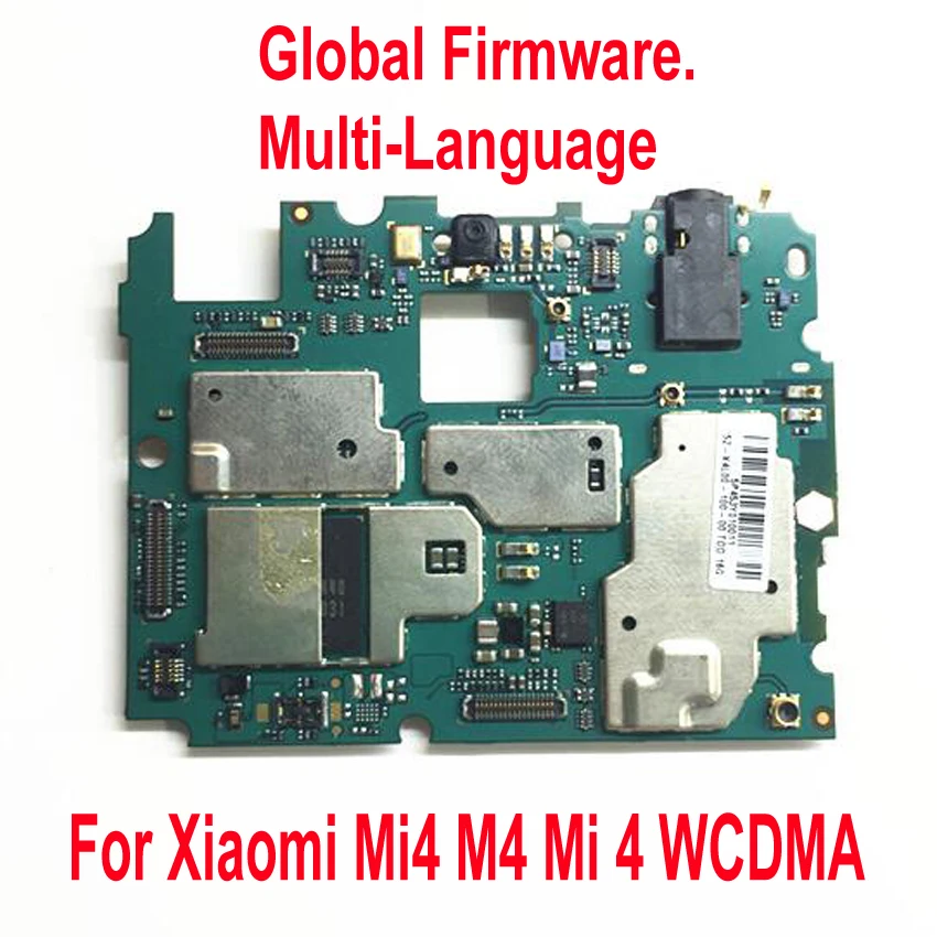 Оригинальная разблокировка глобальной прошивки материнская плата для Xiaomi mi 4 mi 4 M4 WCDMA 3g 4G LTE материнская плата Flex Cbale