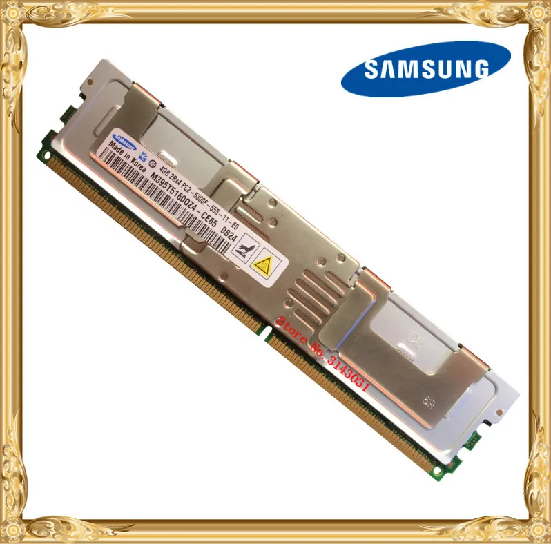 Серверная память samsung DDR2 4 ГБ 8 ГБ 667 МГц PC2-5300F ECC FBD FB-DIMM полностью буферизированная оперативная память 240pin 5300 4G 2Rx4