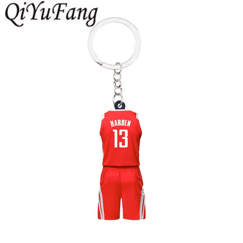 Qiyufang الاكريليك C. رونالدو جيمس هاردن كرة السلة سلسلة مفاتيح هدية الرجال لكرة القدم النساء لكرة القدم ميسي نجم سلاسل المفاتيح محفظة كيرينغ