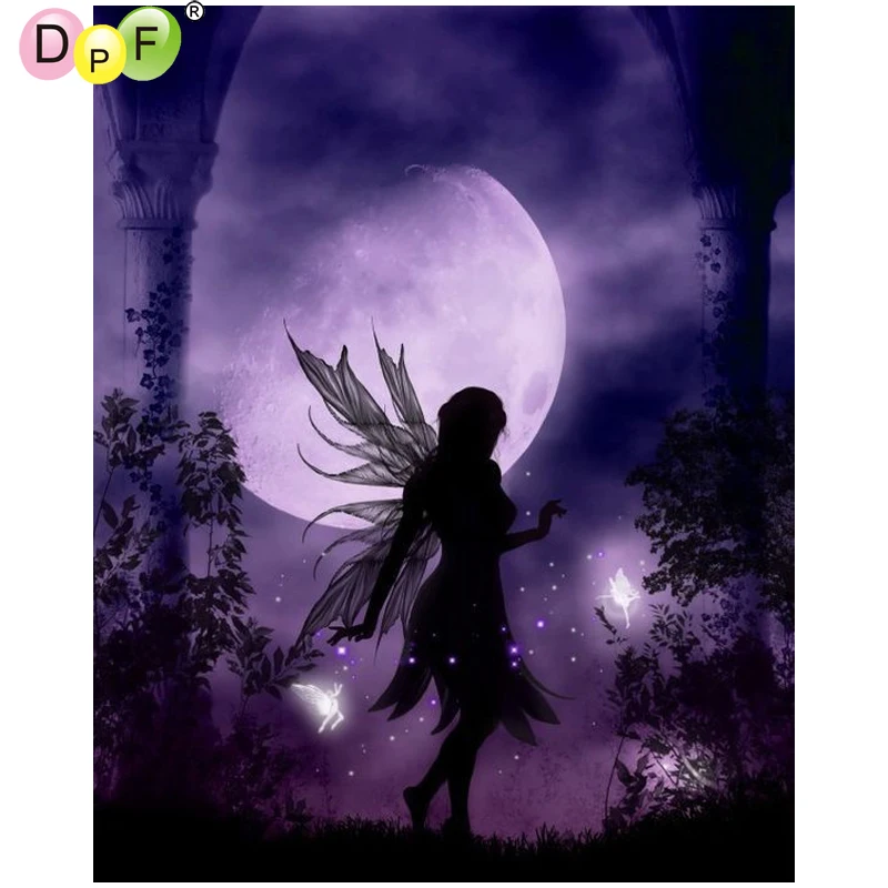 

DPF DIY Elf girl 5D needlework diamond mosaic kit full square home decor diamond embroidery diamond painting cross stitch crafts