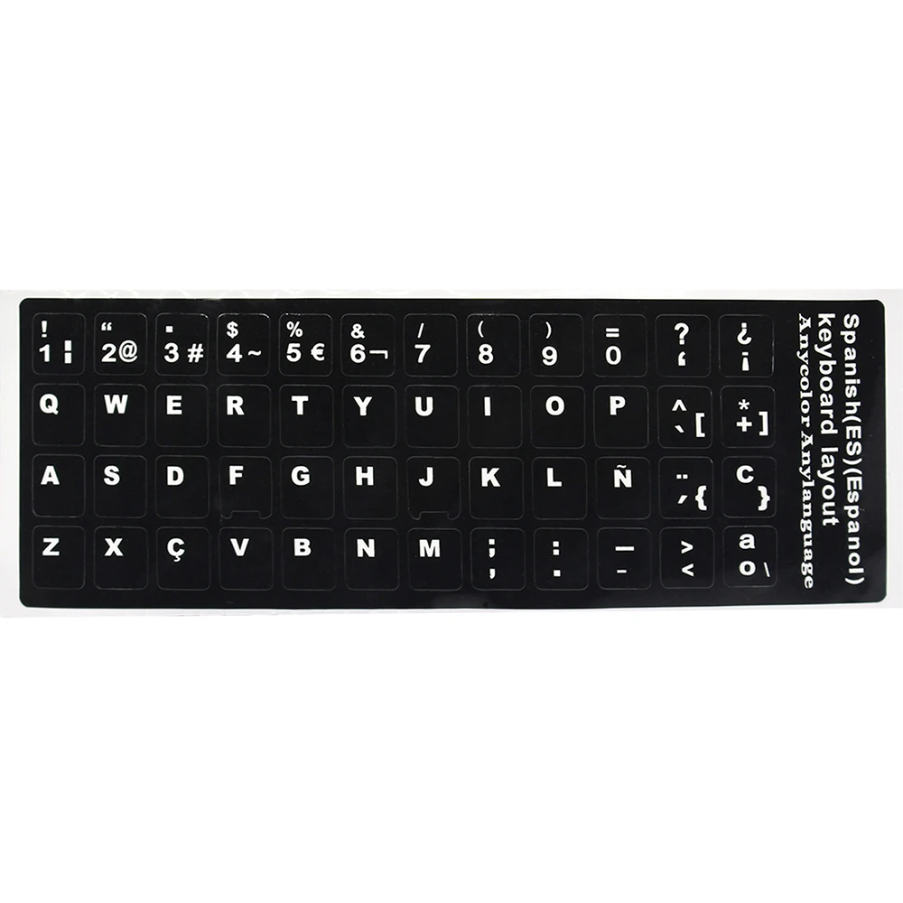 Клавиатура кожа Мода клавиатура ключ наклейка этикетка много языков для русский французский арабский Испанский Немецкий для рабочего стола или ноутбука