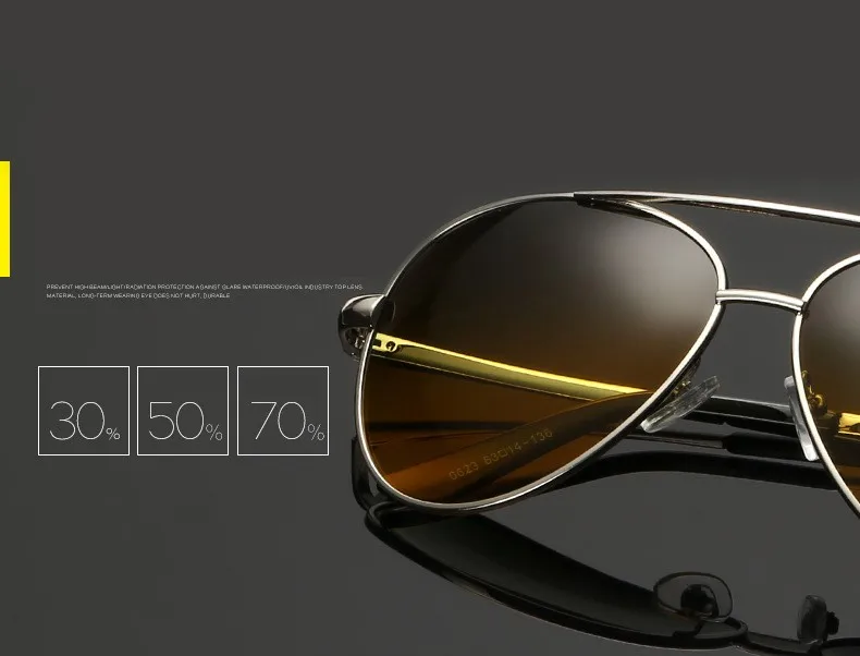 Pro Acme, очки для дневного и ночного видения, поляризованные солнцезащитные очки для вождения, солнцезащитные очки для мужчин, уменьшающие блики, металлическая оправа, очки CC0113