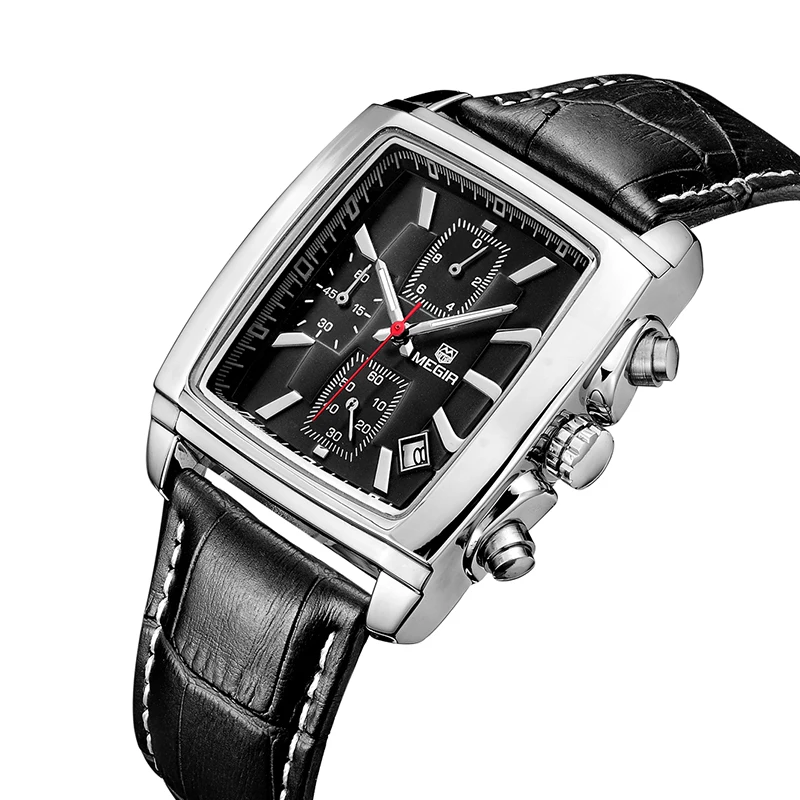 MEGIR Mens Watches Top Brand Luxury Multifunctional Chronograph Quartz Movement Relogio Masculino