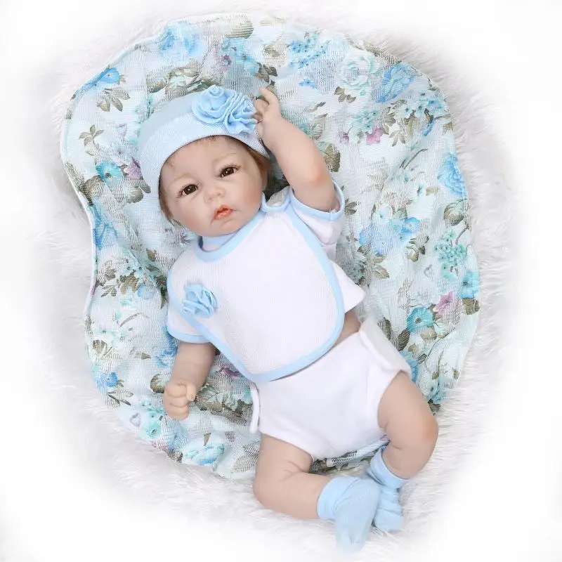 

DollMai half body silicone reborn boy dolls 22" fake baby dolls reborn for child girls gift babies alive bebes reborn bonecas