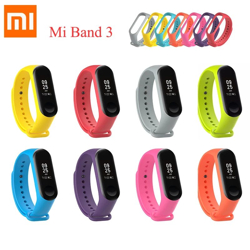 Mi Band 3 глобальная версия цветной ремешок на запястье силиконовый браслет для Xiaomi