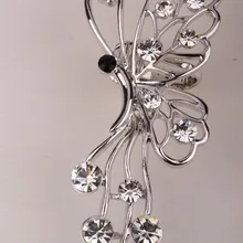 Бабочка правое ухо манжеты клип серьги золото серебро цвет Австралийский Кристал ювелирные изделия для женщин SC53 дропшиппинг