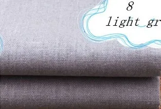1 метр ткань из льна и хлопка для пошива стеганая Лоскутная Ткань DIY шторы в простом стиле из плотной ткани telas жира четверти ручной работы Рукоделие zakka - Цвет: 8light grey
