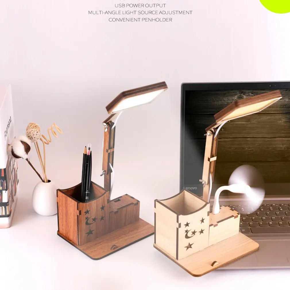 Складная Светодиодная настольная лампа для чтения с защитой глаз usb кабель