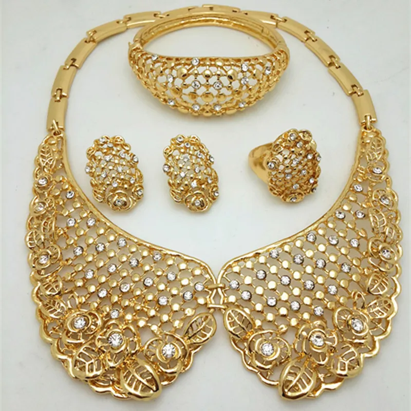 

ZuoDi Exquisite Dubai Gold Color Jewelry Set Brand Luxury Nigerian Wedding Jewelry African Beads Jewelry Set Costume Design