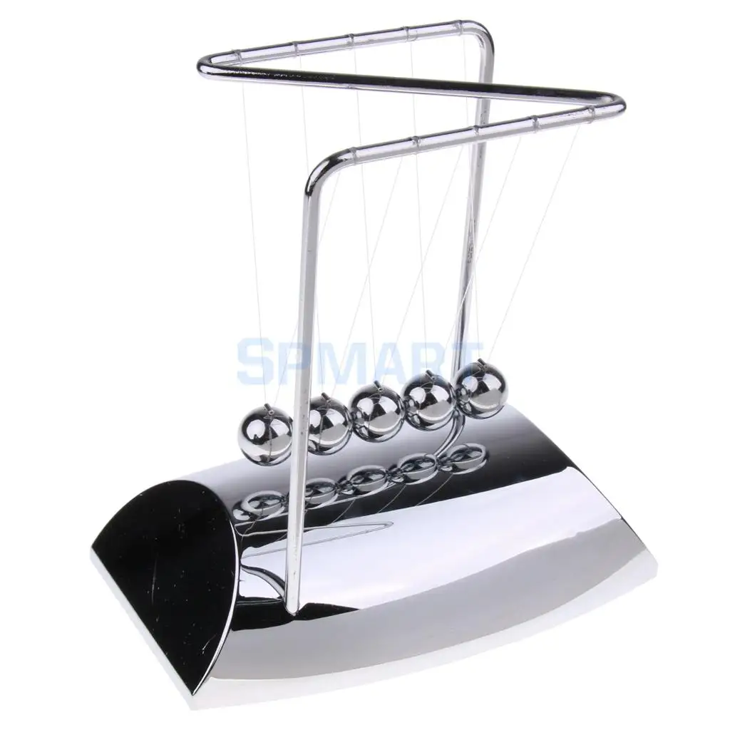 Newton's Cradle Newtons Pendulum Balance Balls Pendulum Physics Science Toy Teaching Aids Office Desk Decoration Mirror Base