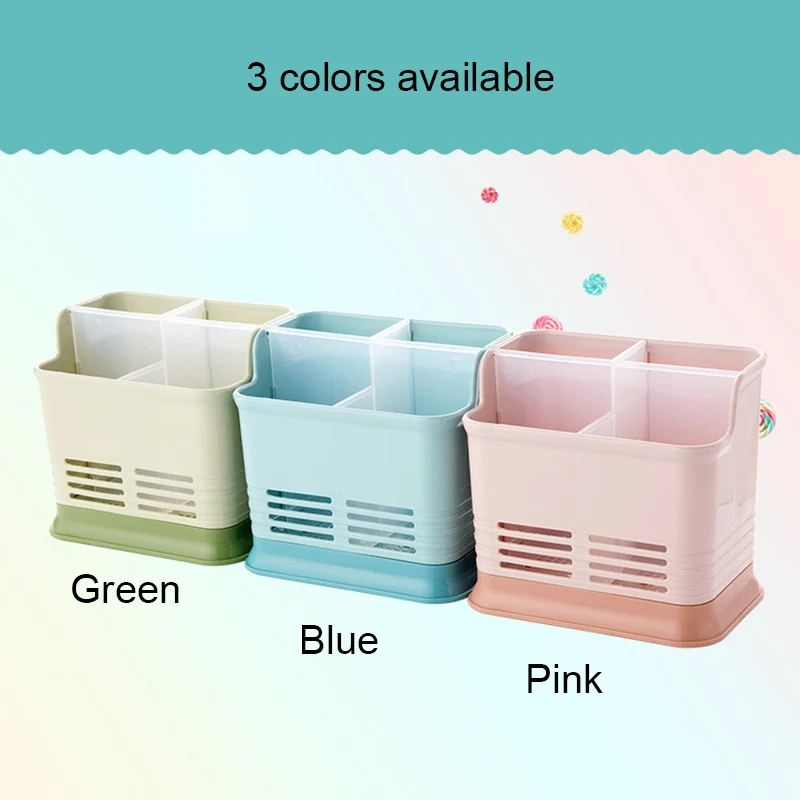 

Multifunction Kitchen Storage Box Rack Chopstick Spoon Fork Tableware Organize Holder Large Hollow Draining Cutlery Rack