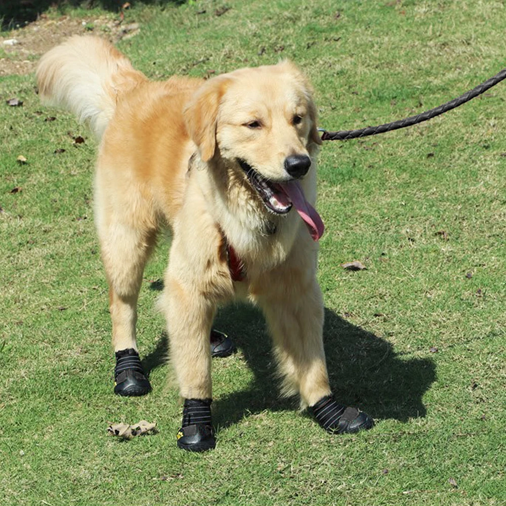 

New Reflective Waterproof Dog Pet Shoes Dog Rubber Boot Outdoor Sport Rain Snow Shoes Boots For Pug Small Medium Large Dogs