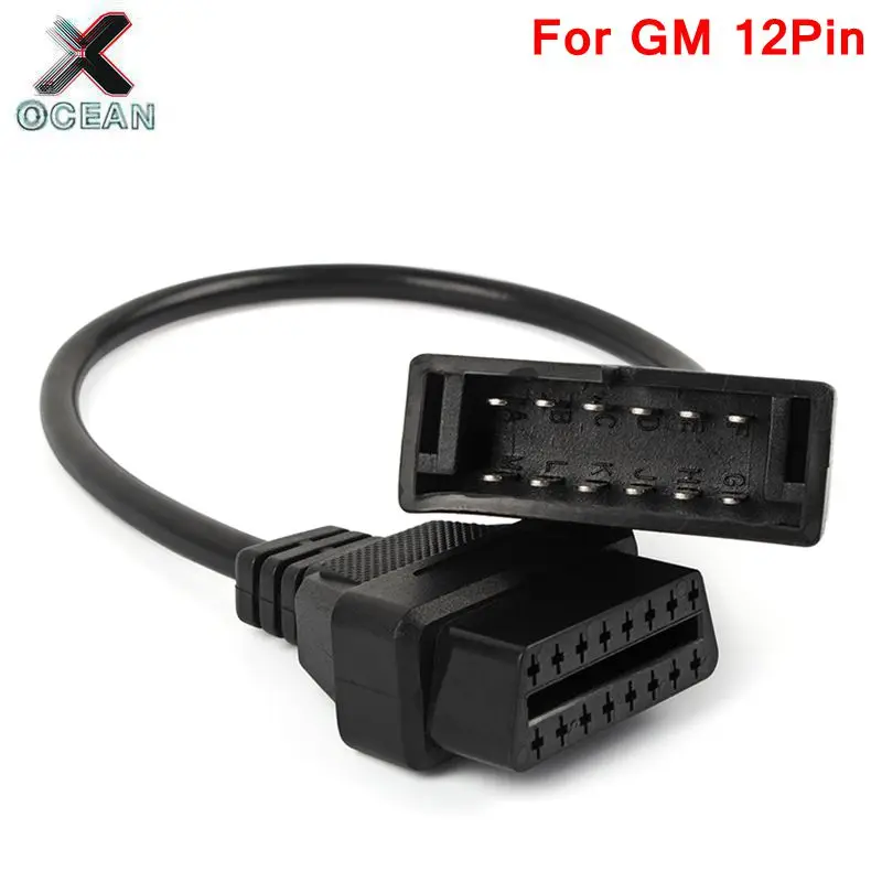 

20Pcs/Lot 2019 Newest OBDII OBD 2 Connector Adapter for G-M 12 Pin for GM12 to 16 Pin Auto Diagnostic Cable For G-M Vehicles