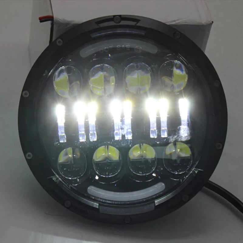 2016 New 7 inch 80W Chrome Motorcycle LED Headlight with white DRL and yellow turn Signa for Harley davidson Motorcycle lighting (19)