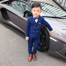 spring 2019 New England suit two-piece han edition pure color child suit boys clothing Full boutique kids clothing ALI 318 rick steves england eighth edition