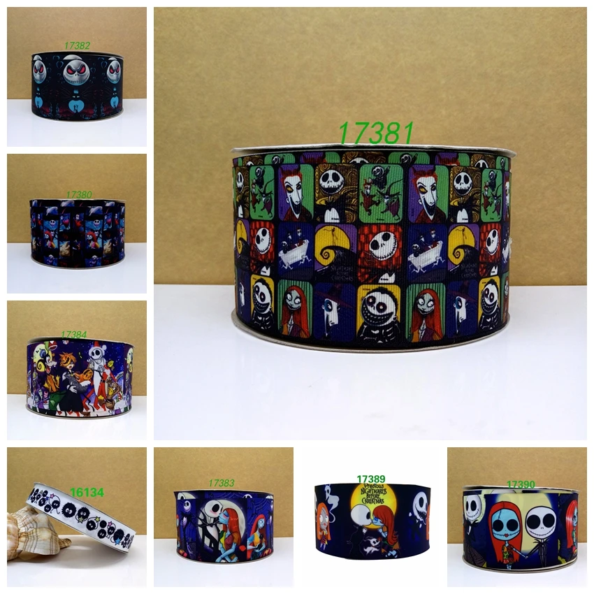 

Free shipping 50 yard cartoon printed grosgrain ribbon 17381