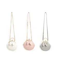 2017 New Arrival Lolita Style Cartoon 3d Rabbit Ear Cute Chain Gold Clasp Metal Frame Crossbody Women's Shoulder Tote Shell Bag 2017 New Arrival Lolita Style Cartoon 3d Rabbit Ear Cute Chain Gold Clasp Metal Frame Crossbody Women's Shoulder Tote Shell Bag
