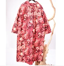 No inverno de 2015 novos produtos, high-end grandes estaleiros soltas espessamento de algodão-acolchoado roupas design original das mulheres