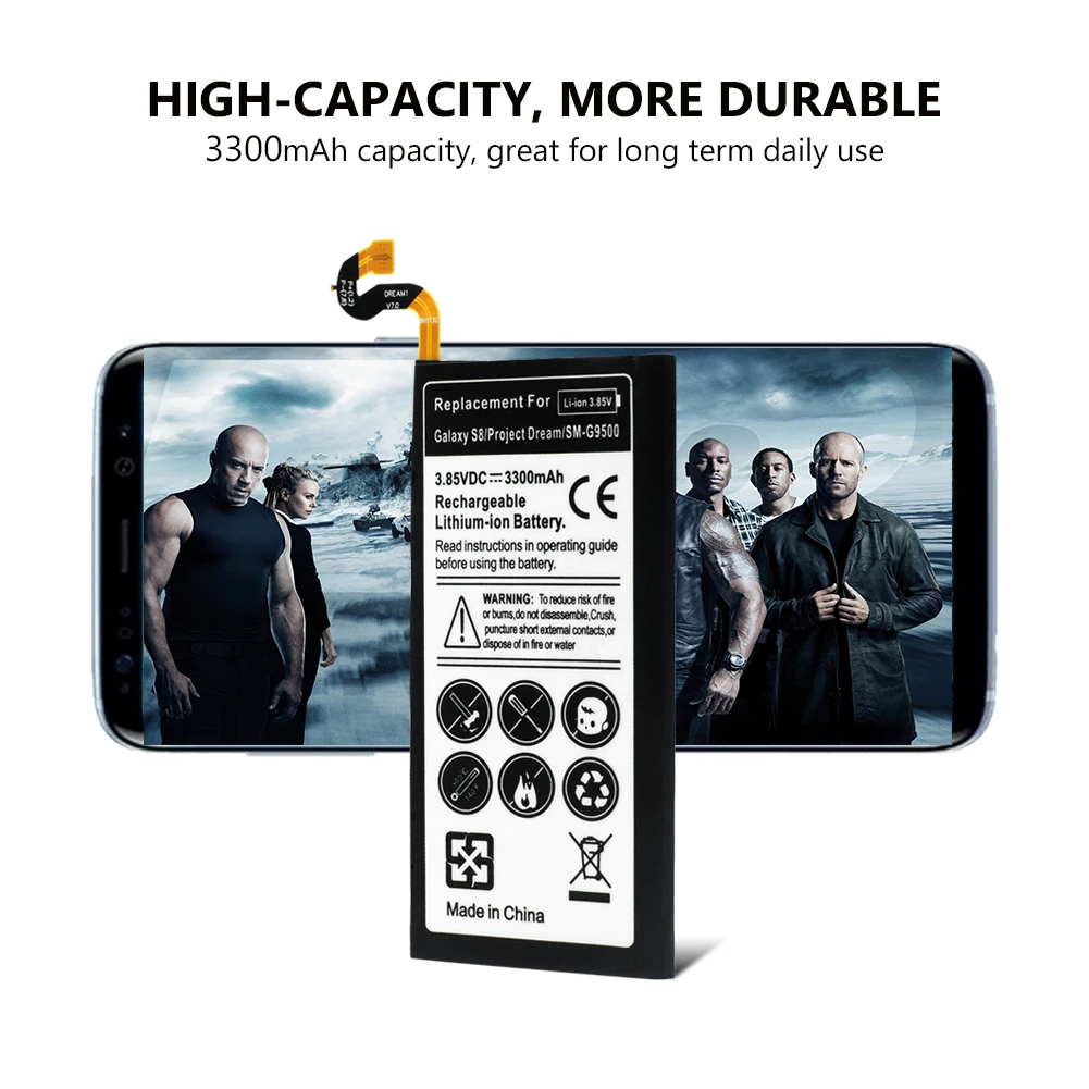 Mbile телефон литиевая батарея для Samsung Galaxy S8 SM G9500 G проект Dream G9508 G950F 3300mAh 3 85 V Bateria с