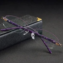 Безвинтовые женские Алмазные края, резка стекла, оправа для женщин, анти-синий светильник, очки по рецепту, оптические очки, бескаркасные