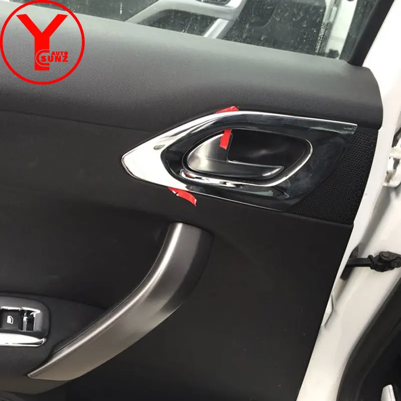 Хромированная вставка на дверную ручку для peugeot 2008 1 6 T 2013 2014 2015 2016 2017 крышка из АБС