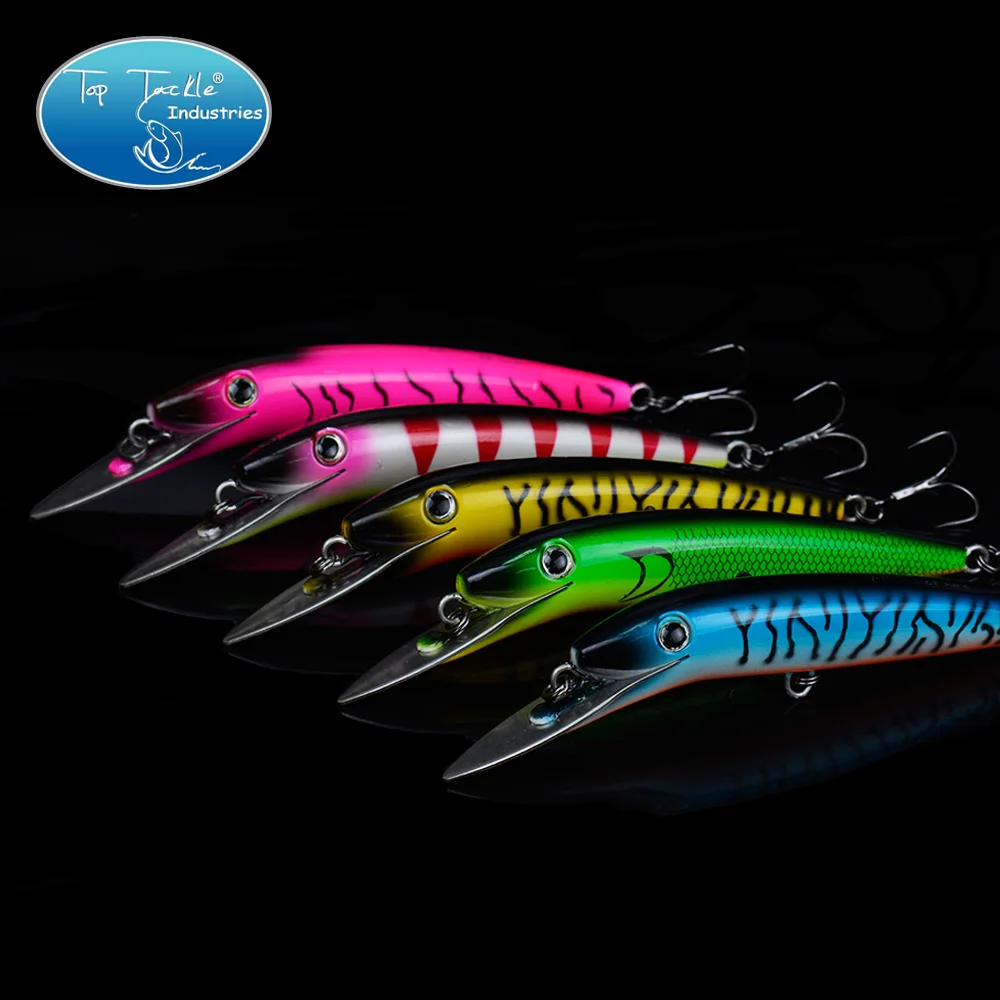 

High Quality Trolls Ocean Fishing Stainless Steel Trolling Fishing Lure 187.6MM 46.1G Big Minnow Artificial Bait