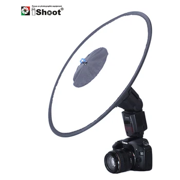 

iShoot Universal 44cm Easy-fold Round Flash Softbox Diffuser Reflector for Canon Nikon Sony Metz Speedlite Suitable for Macro Sh