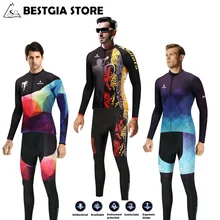 Team Pro Cycling Jersey Winter Long Sleeve Thermal Fleece Road Bicycle Jerseys MTB Ropa Ciclismo Maillot Invierno Bike Clothing