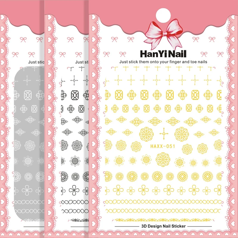 

1 sheet of 3D stickers for gold nail stickers for nail metal decorations for nail manicure stickers nail for tips