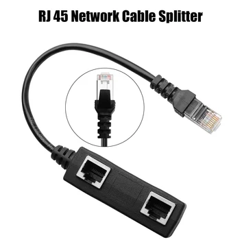 

RJ45 1 Male to 2 Female Ports Ethernet Network Plug Cable Splitter Extension Adapter Male to Female Connector for routers hubs